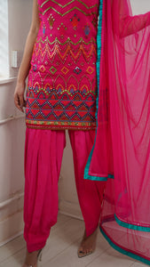 Pink Mirror Salwar Kameez