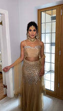 Load image into Gallery viewer, Nude Sequin Lehenga